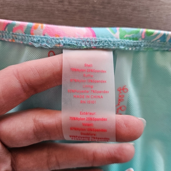Lilly Pulitzer Light Blue Pink Mitra Bikini Bottom NWOT Size 0 - Picture 9 of 14